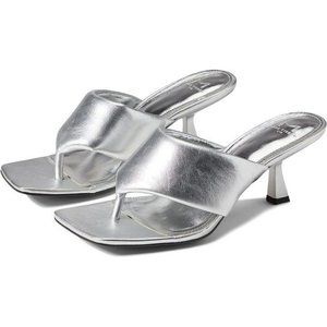 MARC FISHER LTD Women's Cici Sandal Silver Size 9.5 M (MSRP $130)